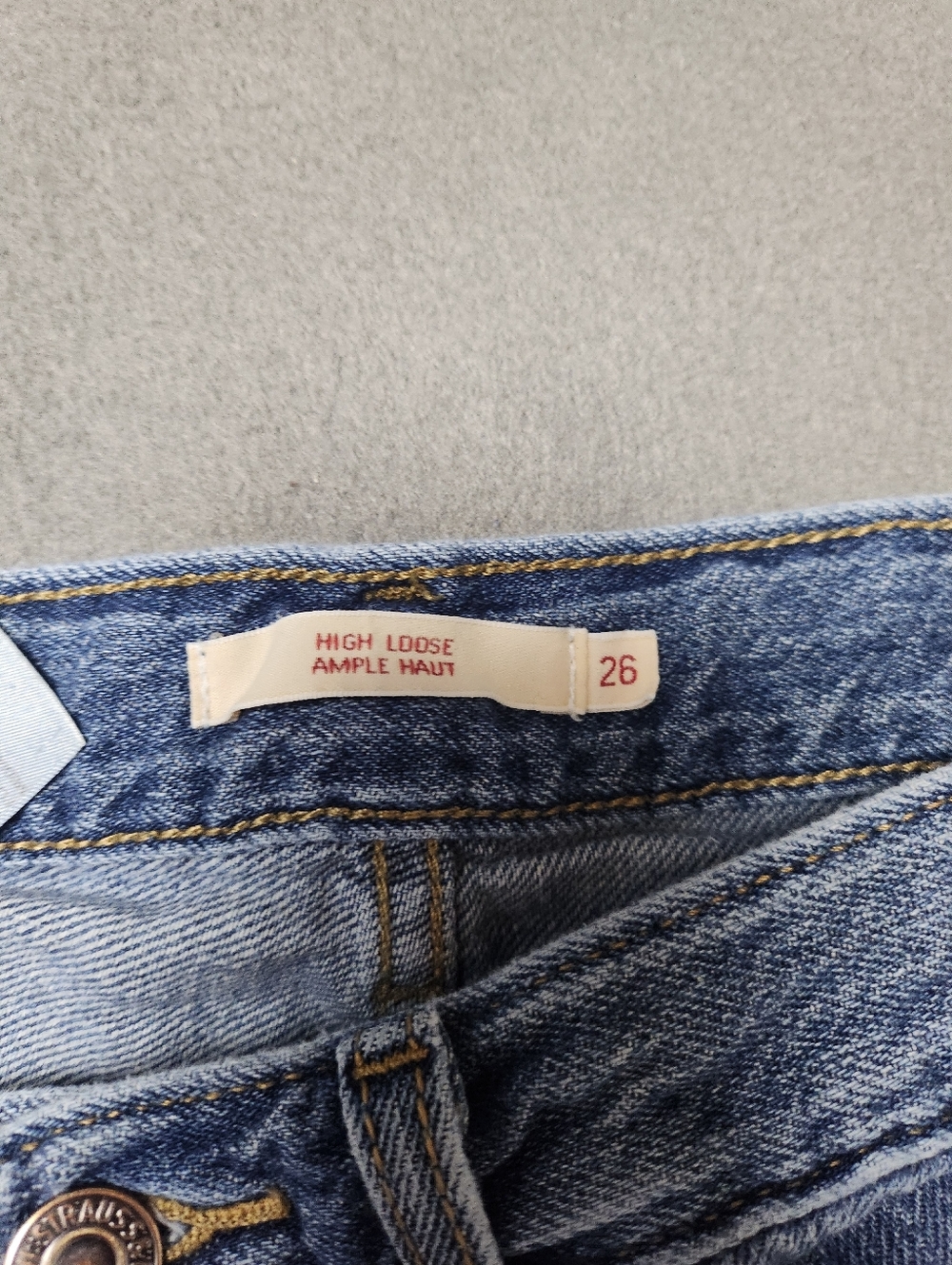 Levi's “High Loose” Premium Blue Denim Jeans - Picture 7 of 16